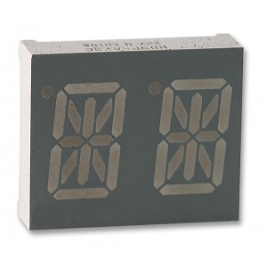 HDSP-A22C, Индикатор 14-сегментный буквенно-цифровой 2-знаковый красный 0.54 общий анод