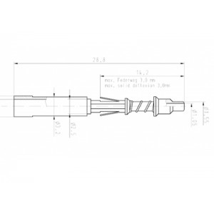 Вилочный оптоволоконный контакт LWL, Вилочный контакт, для оптоволокна диаметр контакта 1,6 мм