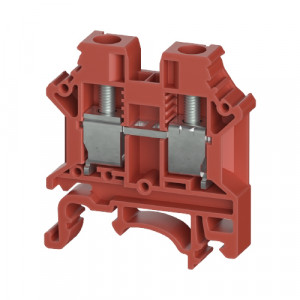 Проходная клемма WTN 6 RT, Проходная клемма, тип фиксации провода: винтовой, номинальное сечение: 6 мм кв., 41A, 1000V, ширина: 8 мм, цвет: красный тип монтажа: DIN35