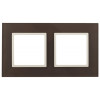 14-5102-31 Рамка на 2 поста, стекло, Elegance, мокко+сл.к (5/50/1200) Б0034503