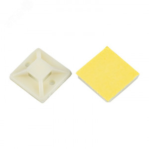 Площадка самоклеящаяся 25х25мм бел. (уп.100шт) plc-25x25