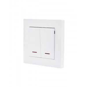 Выключатель 2-кл. СП Vesna с индикацией механизм бел. 742-0288-112