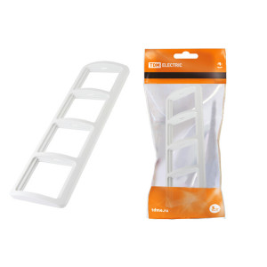 Рамка 4-ая горизонтальная белая "Валдай" SQ1804-0021