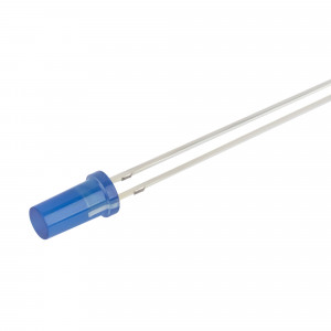 Светодиод ARL-3033UBD-450mcd 005495, Поставка под заказ от 5000 шт. Выводной цилиндрический светодиод, d=3 мм, диффузная синяя линза. Цвет свечения синий (470 нм). Угол излучения 100°. Сила света Iv=200-450 мкд при If=20 мА. VF=2.9-3.3 В. Рекомендуемый постоянный рабочий ток <16-17 мА.