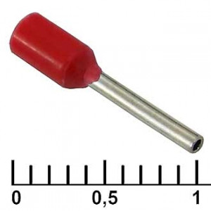 DN00308 RED (0.8X8MM), Наконечник на кабель DN00308, красный, 0.8x8 мм