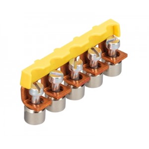 Соединительная перемычка IVB WKN10 - 5, Соединительная перемычка, 5 полюсов, изолированная, винтовая, для клемм: WKN 10, цвет: желтый