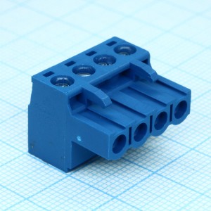 2EDGKF-5.0-04P-12-00A(H), Блок соединительный винтовой 4 контакта шаг 5.0мм синий