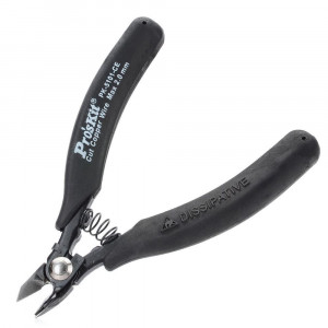 1PK-5101-E, Кусачки прецизионные прямые усиленные с пружиной
 Резка медной проволоки диаметром до 2 мм. Антистатические