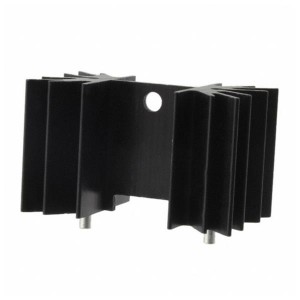 529701B02500G, Радиаторы Extruded Style Heatsink for TO-218, Large Radial Fins, Vertical Mounting, 5.5 n Thermal Resistance, Black Anodized, 2.67mm Hole, 25.4x21.59x3.66mm