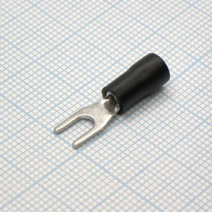 SV1.25-3.2 Black, наконечник кабельный вилочный с изоляцией d=3.2мм, сеч. пров.0.5-1.5мм2