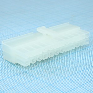 39012240, Корпус разъема, монтажные ушки, UL 94V-2, Серия Mini-Fit Jr., Штекер, 24 вывод(-ов), 4.2 мм