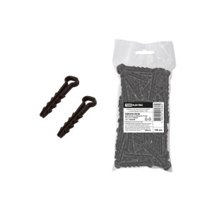 Дюбель-хомут для плоского кабеля 6-14мм черный (100шт) SQ0539-0036