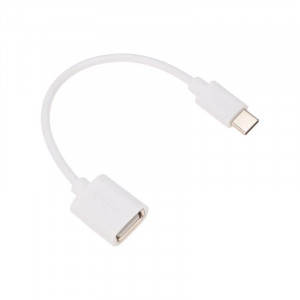 Кабель OTG Type C на USB/2,4A/PVC/white/15cm/18-1180