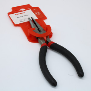 Тонкогубцы 160мм, обливные рукоятки, никелированные, высокоуглеродистая сталь CrV