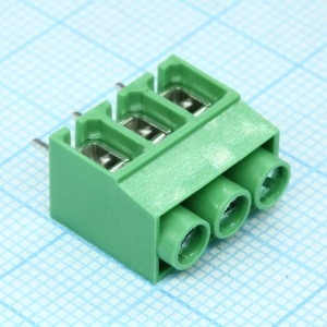 DG167-5.0-03P-14-00A(H), Винтовой клеммный блок с защитой провода, 3 контакта. Серия DG167-5.0