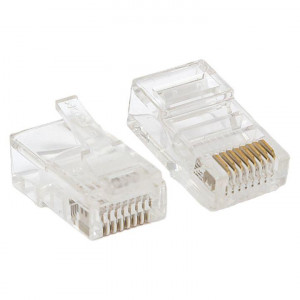 Коннектор RJ-45 TERACOM неэкранированный 8P8C Cat.5E универсальный (упак.50шт) [TRC-PLUG-5EUTP-50]