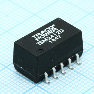 TSM 2412D, Преобразователь DC-DC на печатную плату вход 24В двуполярный выход 12В/-12В 0.04A/-0.04A 1Вт 10-Pin SOIC