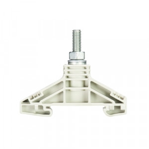 Болтовая клемма BK M6/35, Болтовая клемма, М6, 1 точка подключения, тип фиксации провода: болтовой, 125A, 1000V, ширина: 16 мм, цвет: серый, тип монтажа: DIN35