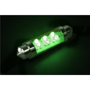 LE-0603-04G, Светодиодные лампы - Светодиоды с цоколем Grn 525nm 24V Festoon LED Lamp