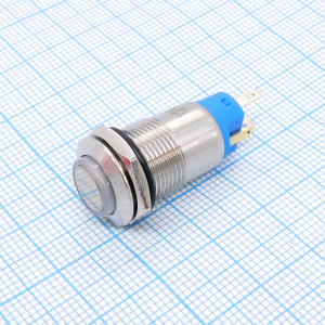 A12-C2-B-R, Кнопка антивандальная с красной подсветкой 12В d12 2A 250B (4c) OFF-ON с фикс.