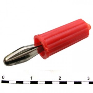 10-0067 A AL RED, Штекер 10-0067 a AL красный, диаметр 4 мм