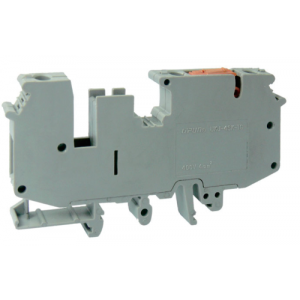 Клемма с размыкателем UKJ-4SK-TG, Клемма с ножевым размыкателем, и подключением внешних модулей, тип фиксации провода: винтовой, номинальное сечение: 4 мм кв., до 16A, 500V, ширина: 6,2 мм, цвет: серый, тип монтажа: DIN35