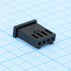 I-DS1070-07-SCB01X4, Корпус разъема розетка 1х4 контакта шаг 2.54мм, требуются контакты  T-DS1070-07-SC600