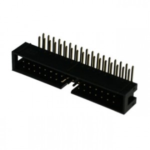 BH-26R  (IDC-26MR), IDC разъем, вилка на плату угловая двухрядная 26pin(2x13)., шаг 2.54мм