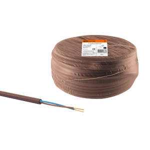 Провод ПВС 2х0,75 ГОСТ (10м), коричневый "ЭКО" SQ0119-0018