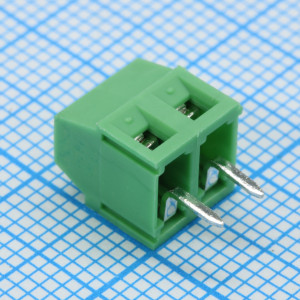 GT381-3.81-02P-14-00, Винтовой клеммный блок с защитой провода, 2 контакта. Серия GT340-3.81