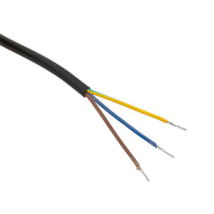 Кабель для подключения светодиодных линейных светильников ДБО-60/120/150 черный 1 метр 3x0,75 мм2 EKF ASC-B-1-LBL