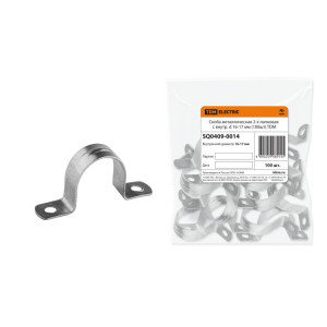 Скоба металлическая 2-х лапковая с внутр. d 16-17 мм (100шт) SQ0409-0014