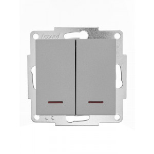 Выключатель 2-кл. СП Vesna с индикацией механизм платина 742-3588-112