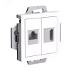 ATLASDESIGN РОЗЕТКА двойная HDMI+RJ45, кат.5Е, механизм, БЕЛЫЙ ATN000182