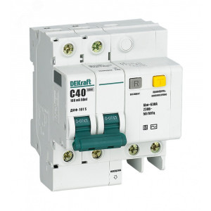 Выключатель автоматический дифференциальный АВДТ со встроенной защитой от сверхтоков 2P 40A 100мА селективный ДИФ-101 S 15302DEK