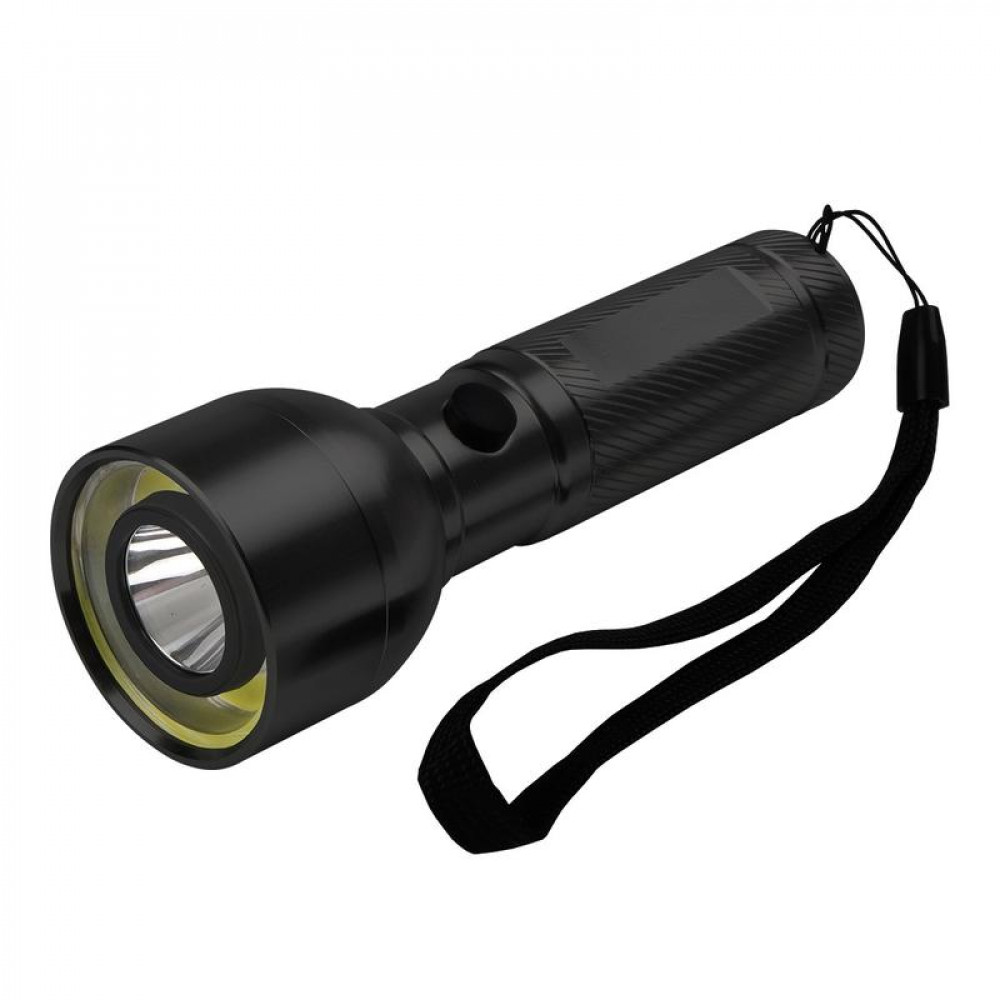 Изображение товара Ручной фонарь AF6-L3W/L2W-bk 3Вт COB+2Вт LED алюминиевый черный