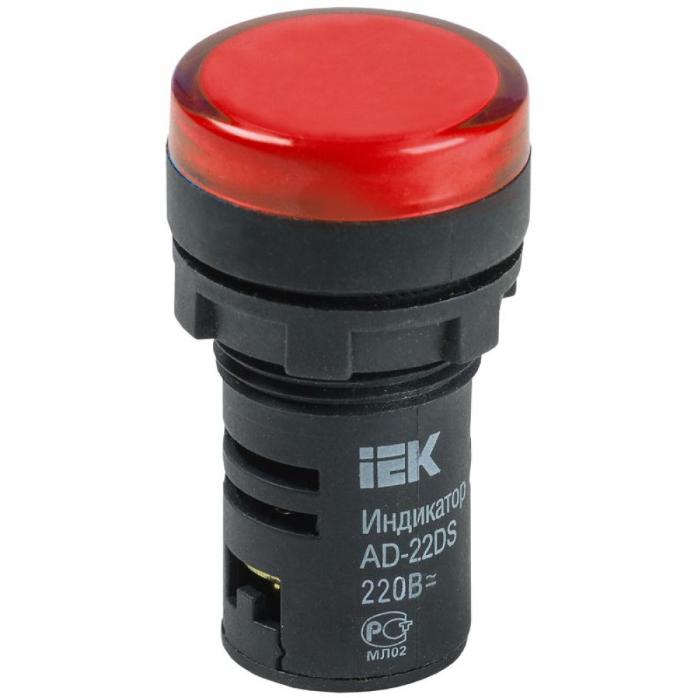 Изображение товара Лампа светосигнальная AD22DS d22мм 230В красная IEK BLS10-ADDS-230-K04 Изображение товара Лампа светосигнальная AD22DS d22мм 230В красная IEK BLS10-ADDS-230-K04