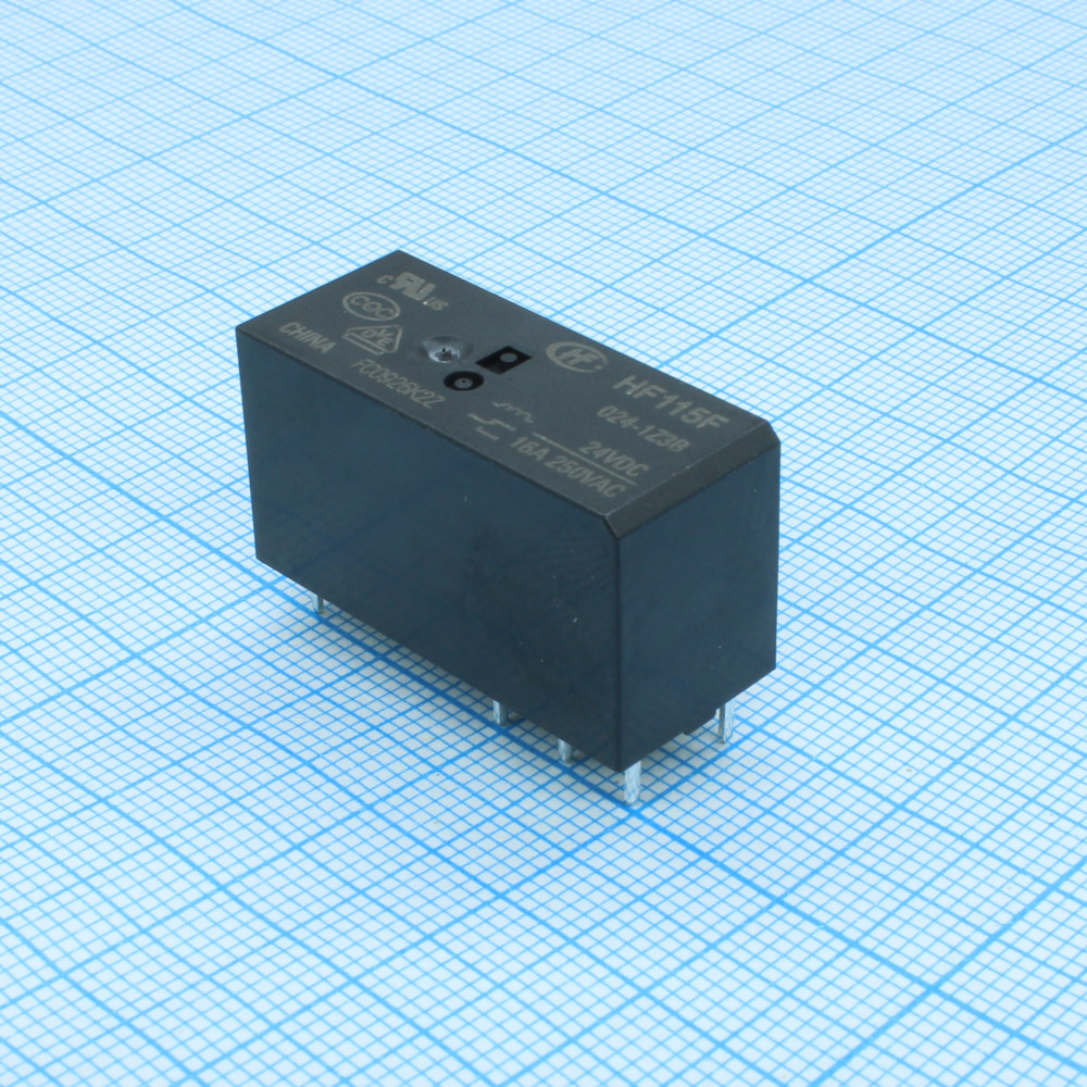 Изображение товара Реле силовое HF115F/024-2Z4A HONGFA 8 А 24 В DC двойное переключение