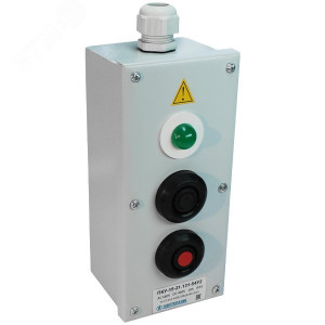 Пост кнопочный ПКУ-15-21.131-54У2 (1хСКЛ11 зел. 220В + 1хВК30-10-11110-54(1з+1р) черн. + 1хВК30-10-11110-54(1з+1р) красн. + PG-19) пост управления ET054782