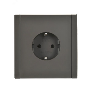 Розетка СП FORTE&PIANO FP314 16А с заземл. без защ. шторок безвинт. крепл. сер. IEK FP-R11-16-1-K03