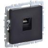 Розетка компьютерная СП RJ45 кат.5E BRITE РК10-БрЧ черн. BR-K10-1-K02