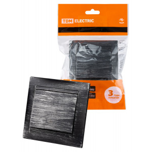 Перекрестный выключатель 1-кл. 10А старинное серебро "Лама" SQ1815-0629