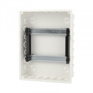 Щиток 24 мод встраиваемый FRAME ЩРв-П-24, белый, с тонированной дверцей, с 4 шинами PEN (2шт на 8 отв. и 2шт на 6 отв.) F24B1WD DKC F24B1WD
