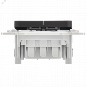 FLITE Выключатель 2-клавишный 10А ВС12-1-0-ФлЧ черный IEK FI-V20-0-10-1-K02