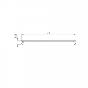 Экран ARH-WIDE-(F)-H10-2000 Opal-PM 016585, Матовый экран PMMA (56%) для профиля WIDE-H10, WIDE-F-H10. Плоский, длина 2000мм. Цена за 1м.