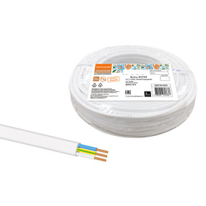 Провод ПУГСП 3х1,5 (20м), белый Народный SQ0126-0222