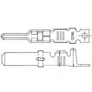 66259-4, Штыревые и гнездовые соединители PIN CONTACT 10-8AWG silver Type XII