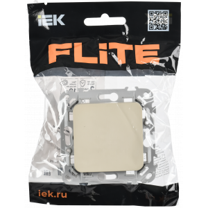 FLITE Выключатель 1-клавишный 10А ВС11-1-0-ФлСл сливочный IEK FI-V10-0-10-1-K86