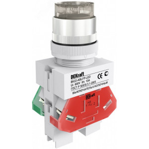 Кнопка ABLF 22мм белая 24В AC/DC 25068DEK