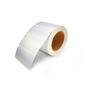 umpTPL76003, THT-76-100x50 этикетки ЮМП, материал - полиэстер с усиленным адгезивом, покрытие - полуматовое, размер – 100х50 мм, цвет - серебристый, 1000 шт. в рулоне (аналог THT-55-435)